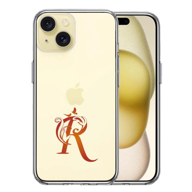 iPhone15 ケース クリア アルファベット 【R】 スマホケース 側面ソフト 背面ハード ハイブリッド  送料無料-2