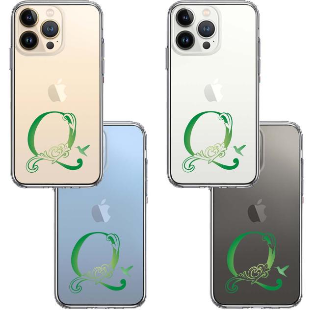 iPhone13Pro ケース クリア アルファベット 【Q】 スマホケース 側面ソフト 背面ハード ハイブリッド 送料無料-3