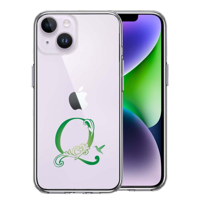 iPhone14 ケース クリア アルファベット 【Q】 スマホケース 側面ソフト 背面ハード ハイブリッド 送料無料-2