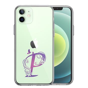 iPhone12 ケース クリア アルファベット 【P】 スマホケース 側面ソフト 背面ハード ハイブリッド  送料無料-2