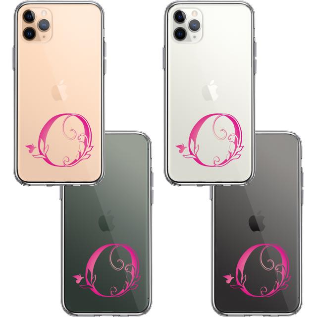iPhone11proケース クリア アルファベット 【O】 スマホケース 側面ソフト 背面ハード ハイブリッド  送料無料-3