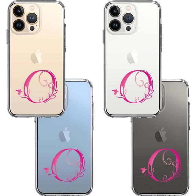 iPhone13Pro ケース クリア アルファベット 【O】 スマホケース 側面ソフト 背面ハード ハイブリッド 送料無料-3
