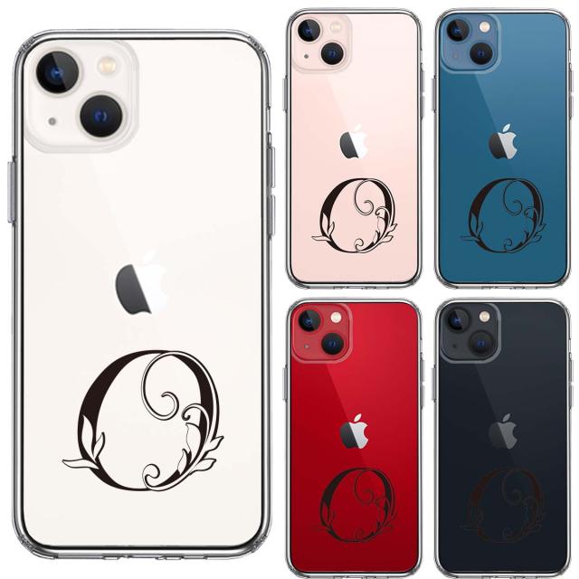 iPhone13 ケース クリア アルファベット 【O】 スマホケース 側面ソフト 背面ハード ハイブリッド 送料無料-1