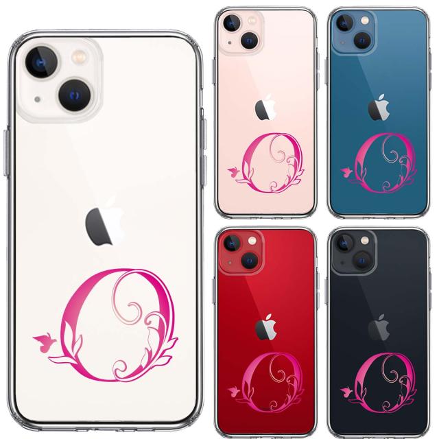 iPhone13mini ケース クリア アルファベット 【O】 スマホケース 側面ソフト 背面ハード ハイブリッド  送料無料-3