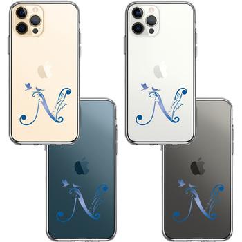 iPhone12Pro ケース クリア アルファベット 【N】 スマホケース 側面ソフト 背面ハード ハイブリッド  送料無料-3