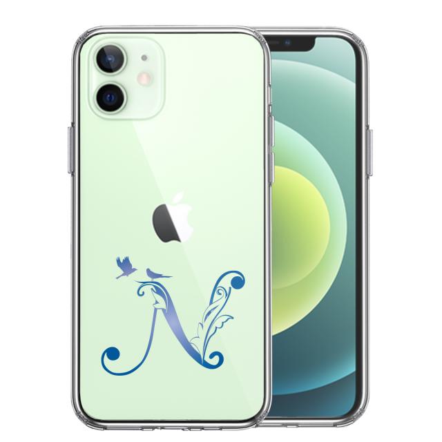 iPhone12 ケース クリア アルファベット 【N】 スマホケース 側面ソフト 背面ハード ハイブリッド 送料無料-2