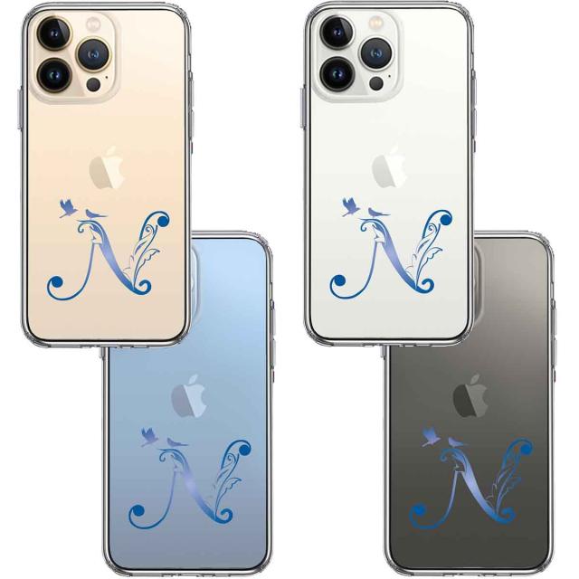 iPhone13Pro ケース クリア アルファベット 【N】 スマホケース 側面ソフト 背面ハード ハイブリッド 送料無料-3