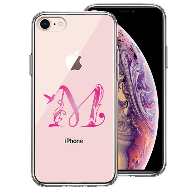 iPhone8 ケース クリア アルファベット 【M】 スマホケース 側面ソフト 背面ハード ハイブリッド  送料無料-2