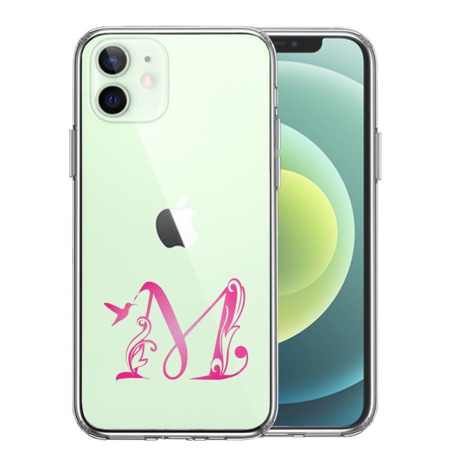 iPhone12mini ケース クリア アルファベット 【M】 スマホケース 側面ソフト 背面ハード ハイブリッド  送料無料-2