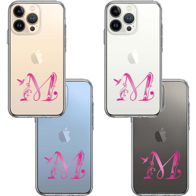 iPhone13Pro ケース クリア アルファベット 【M】 スマホケース 側面ソフト 背面ハード ハイブリッド 送料無料-3