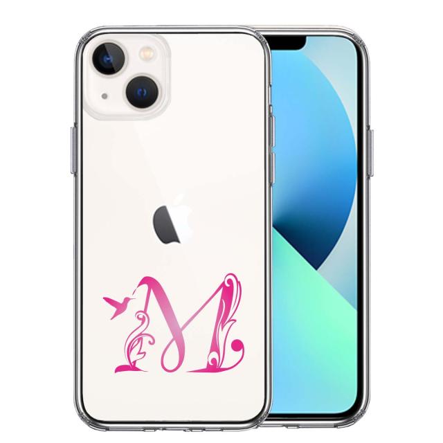 iPhone13mini ケース クリア アルファベット 【M】 スマホケース 側面ソフト 背面ハード ハイブリッド  送料無料-2
