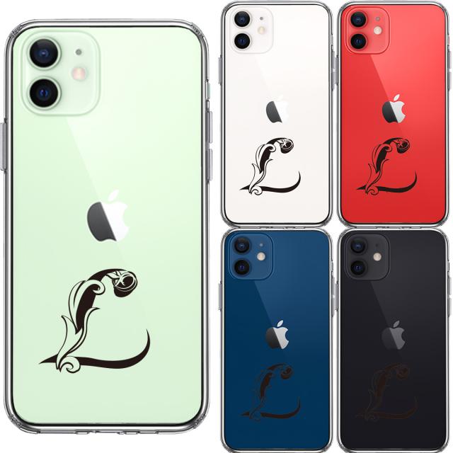 iPhone12 ケース クリア アルファベット 【L】 スマホケース 側面ソフト 背面ハード ハイブリッド  送料無料-1