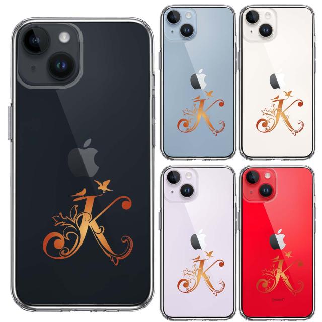iPhone14Plus ケース クリア アルファベット 【K】 スマホケース 側面ソフト 背面ハード ハイブリッド 送料無料-3