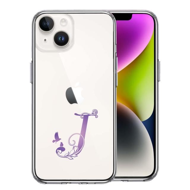 iPhone14Plus ケース クリア アルファベット 【J】 スマホケース 側面ソフト 背面ハード ハイブリッド 送料無料-2
