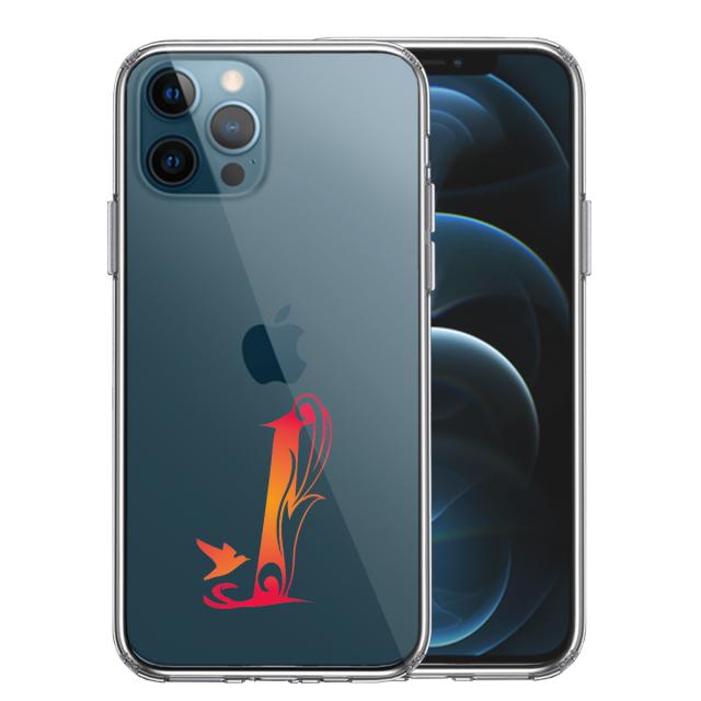 iPhone12Pro ケース クリア アルファベット 【I】 スマホケース 側面ソフト 背面ハード ハイブリッド  送料無料-2