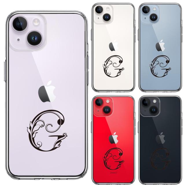 iPhone14 ケース クリア アルファベット 【G】 スマホケース 側面ソフト 背面ハード ハイブリッド 送料無料-1
