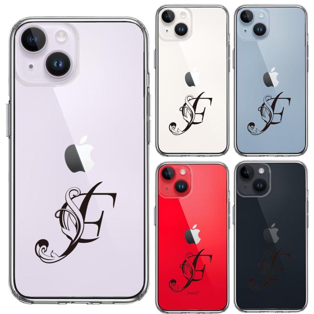 iPhone14Plus ケース クリア アルファベット 【F】 スマホケース 側面ソフト 背面ハード ハイブリッド 送料無料-1