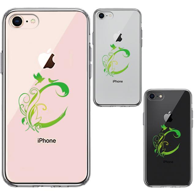 iPhone8 ケース クリア アルファベット 【C】 スマホケース 側面ソフト 背面ハード ハイブリッド  送料無料-3