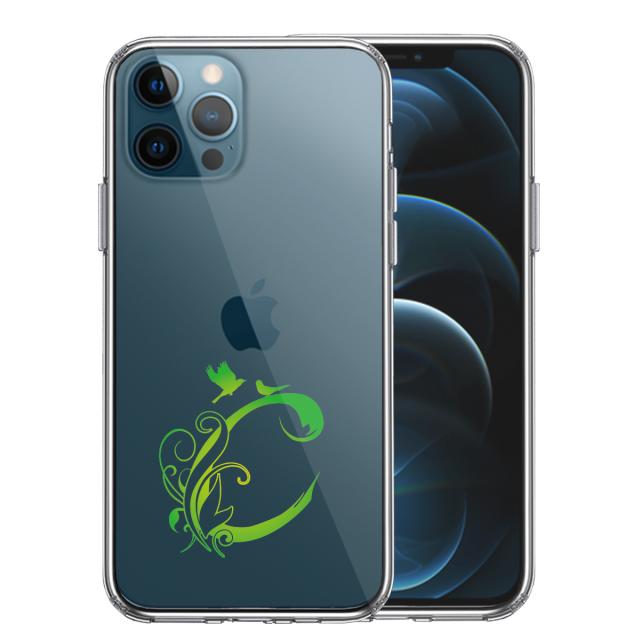 iPhone12Pro ケース クリア アルファベット 【C】 スマホケース 側面ソフト 背面ハード ハイブリッド  送料無料-2