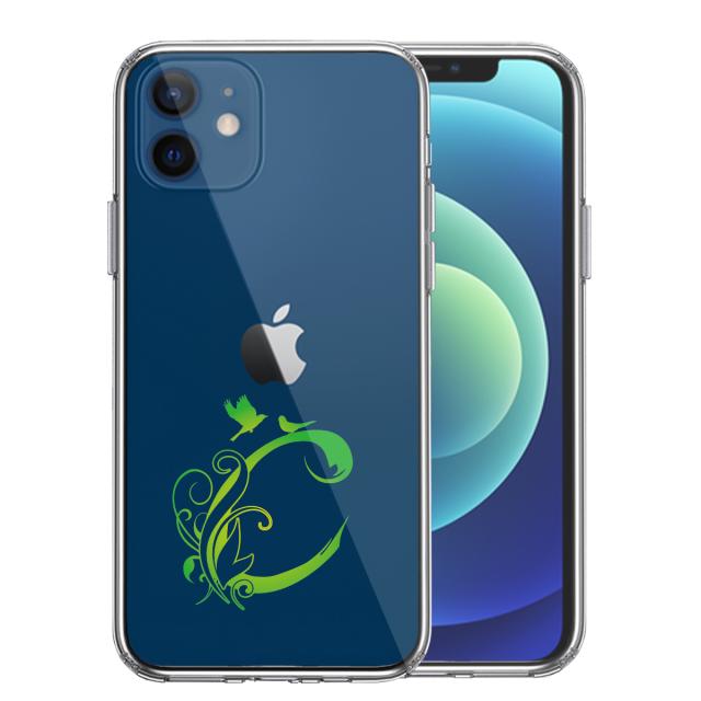 iPhone12mini ケース クリア アルファベット 【C】 スマホケース 側面ソフト 背面ハード ハイブリッド  送料無料-2