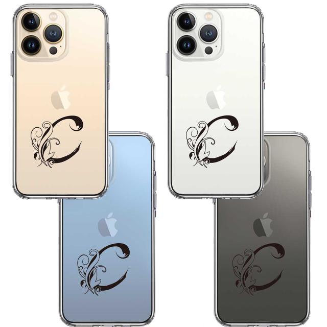 iPhone13Pro ケース クリア アルファベット 【C】 スマホケース 側面ソフト 背面ハード ハイブリッド 送料無料-1