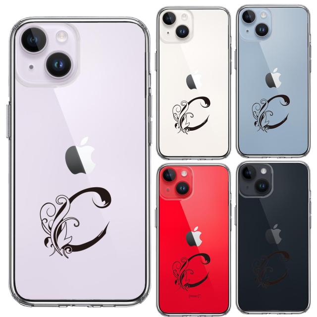iPhone14 ケース クリア アルファベット 【C】 スマホケース 側面ソフト 背面ハード ハイブリッド 送料無料-1