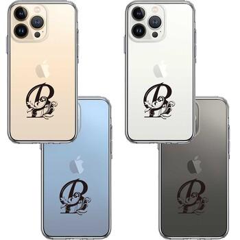 iPhone13Pro ケース クリア アルファベット 【B】 スマホケース 側面ソフト 背面ハード ハイブリッド 送料無料-1