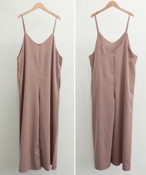 サロペットワイドパンツ オールインワン 送料無料 即日発送-2