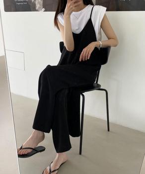 サロペットワイドパンツ オールインワン 送料無料 即日発送-5