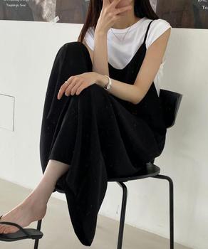 サロペットワイドパンツ オールインワン 送料無料 即日発送-6