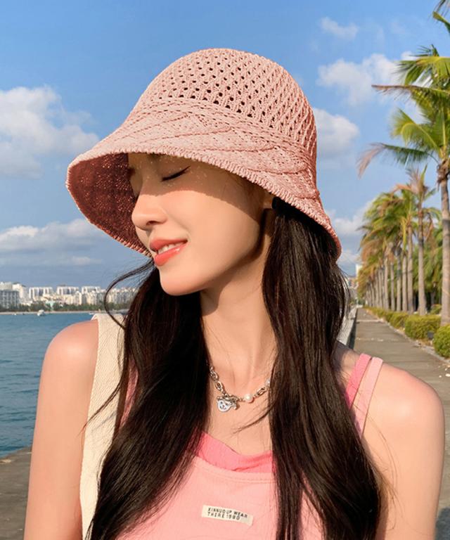 麦わら帽子 レディース バケットハット夏 送料無料 即日発送-9