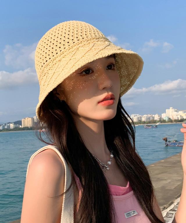 麦わら帽子 レディース バケットハット夏 送料無料 即日発送-6