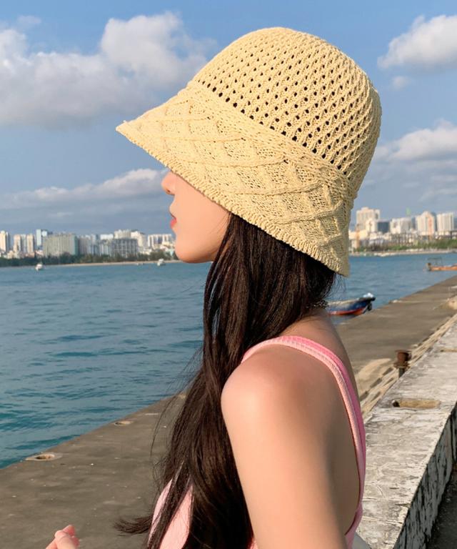 麦わら帽子 レディース バケットハット夏 送料無料 即日発送-7