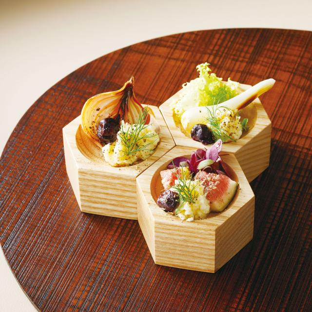 和食器 木製六角小鉢 日本製 送料無料-1