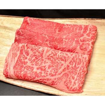 滋賀 松喜屋 近江牛すきやき しゃぶしゃぶ用 ロース モモ300g 送料無料-1