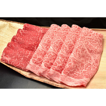 滋賀 松喜屋 近江牛すきやき しゃぶしゃぶ用 ロース モモ900g 送料無料-1