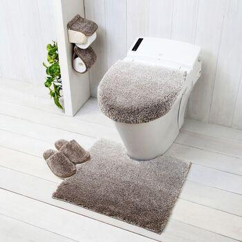 グラデトイレ足元マットベージュブラウン 送料無料 即日発送-2