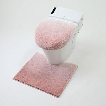 グラデトイレ足元マットスモークピンク 送料無料 即日発送-1