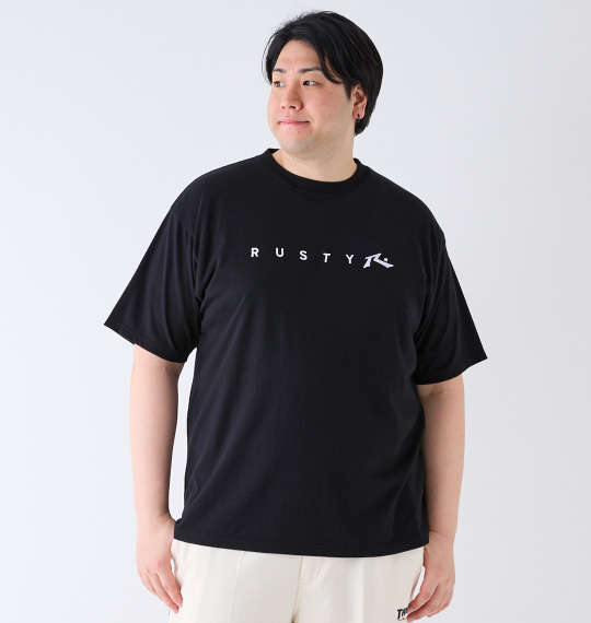 大きいサイズ RUSTY ツアーT風グラフィック半袖Tシャツ 3L 4L 5L 6L 8L MC842762-65299 ラッピング可 送料無料 即日発送-1