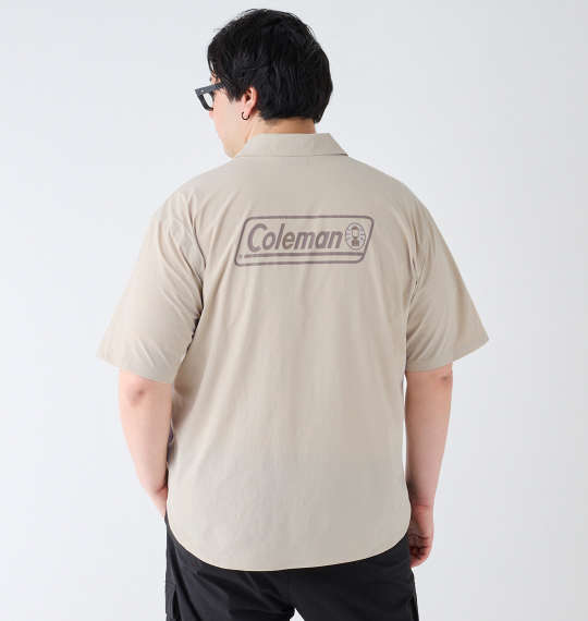 大きいサイズ Coleman ストレッチナイロンリップストップバイカラー半袖シャツ 3L 4L 5L 6L 7L 8L MC742701-65300 ラッピング可 送料無料 即日発送-1