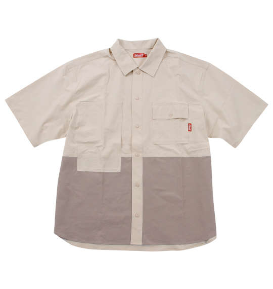 大きいサイズ Coleman ストレッチナイロンリップストップバイカラー半袖シャツ 3L 4L 5L 6L 7L 8L MC742701-65300 ラッピング可 送料無料 即日発送-4