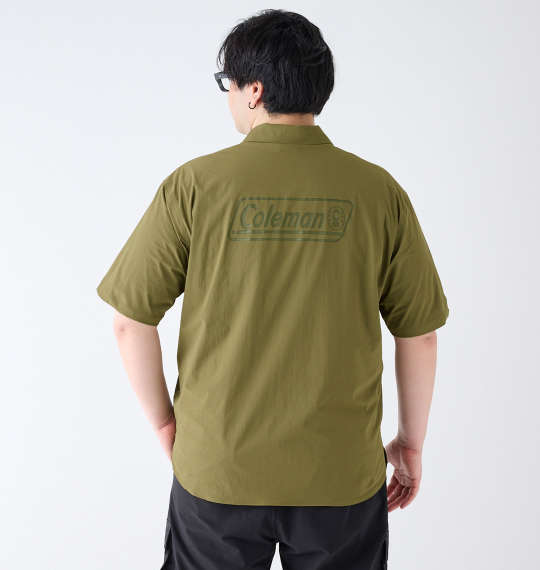 大きいサイズ Coleman ストレッチナイロンリップストップバイカラー半袖シャツ 3L 4L 5L 6L 7L 8L MC742702-65301 ラッピング可 送料無料 即日発送-1
