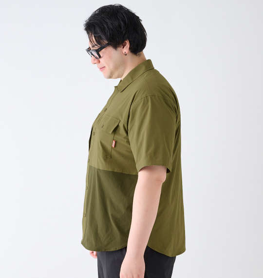 大きいサイズ Coleman ストレッチナイロンリップストップバイカラー半袖シャツ 3L 4L 5L 6L 7L 8L MC742702-65301 ラッピング可 送料無料 即日発送-3