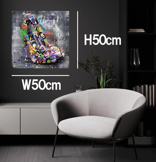 アートパネル ARTJOY Graphical Heel 50cm インテリア アート 壁掛け 絵 ポップアート ハイヒール 靴 送料無料-1