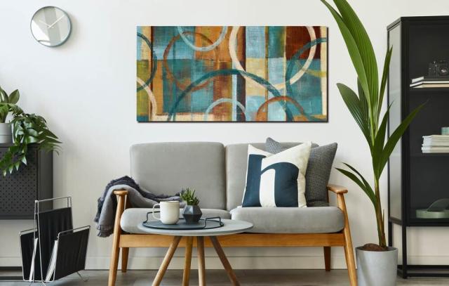 アートパネル BWA116 CIRCLE1 円の抽象 100cm 抽象画 絵画 和風 和モダン 壁掛け アート 北欧 茶色 送料無料-9