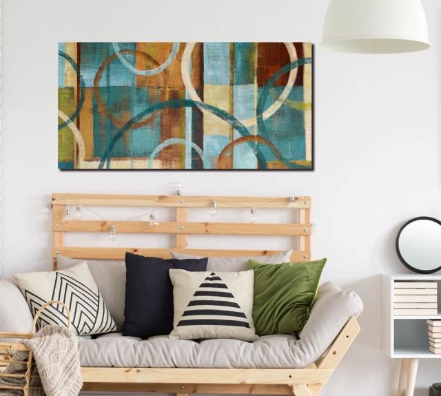 アートパネル BWA116 CIRCLE1 円の抽象 100cm 抽象画 絵画 和風 和モダン 壁掛け アート 北欧 茶色 送料無料-7