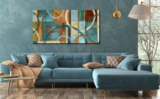 アートパネル BWA116 CIRCLE1 円の抽象 100cm 抽象画 絵画 和風 和モダン 壁掛け アート 北欧 茶色 送料無料-8