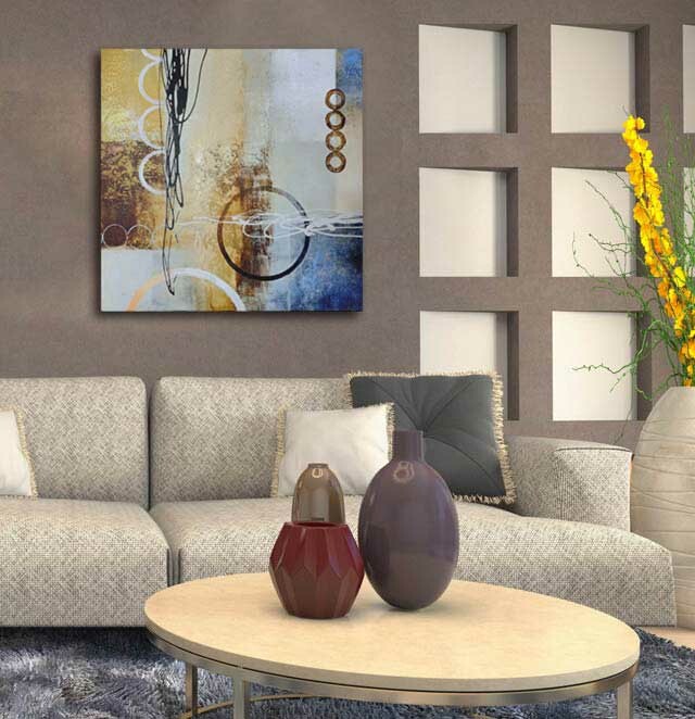 アートパネル BWA121 CIRCLE4 円の抽象50x50cm 抽象画 絵画 和風 和モダン 50角 送料無料-10