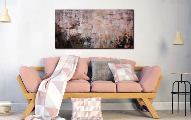 アートパネル BWA110 PINKBEIGE 100x50cm 抽象画 絵画 和風 和モダン 壁掛け アート 北欧 ピンク ベージュ 送料無料-9