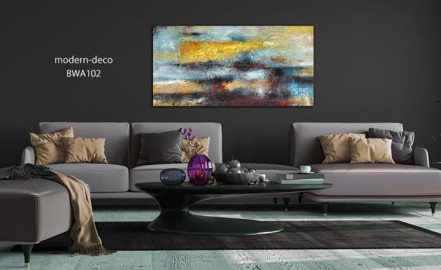 アートパネル BWA102 YELLOW MODERN 100cm 抽象画 絵画 壁掛け アート 北欧 インテリア 黄色 モダン 送料無料-11